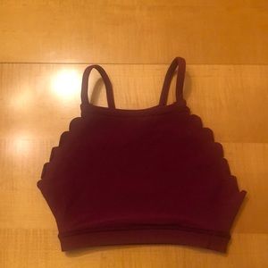 Honeycut dance top, burgundy